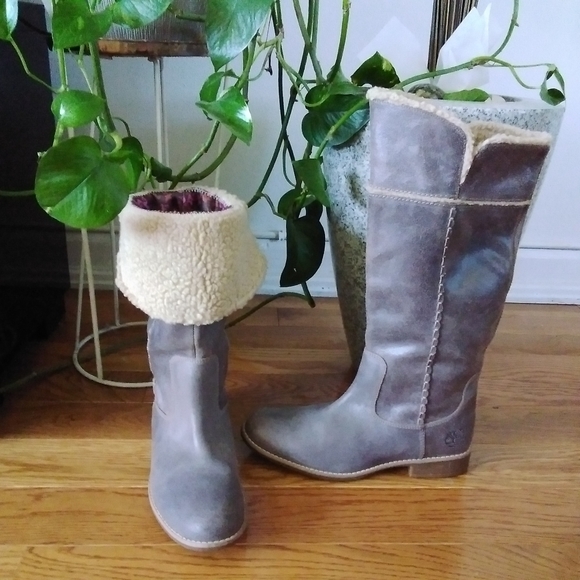 TIMBERLAND Women's Shoreham Tall Grey Leather Boots Sz: 9 US - Picture 1 of 14
